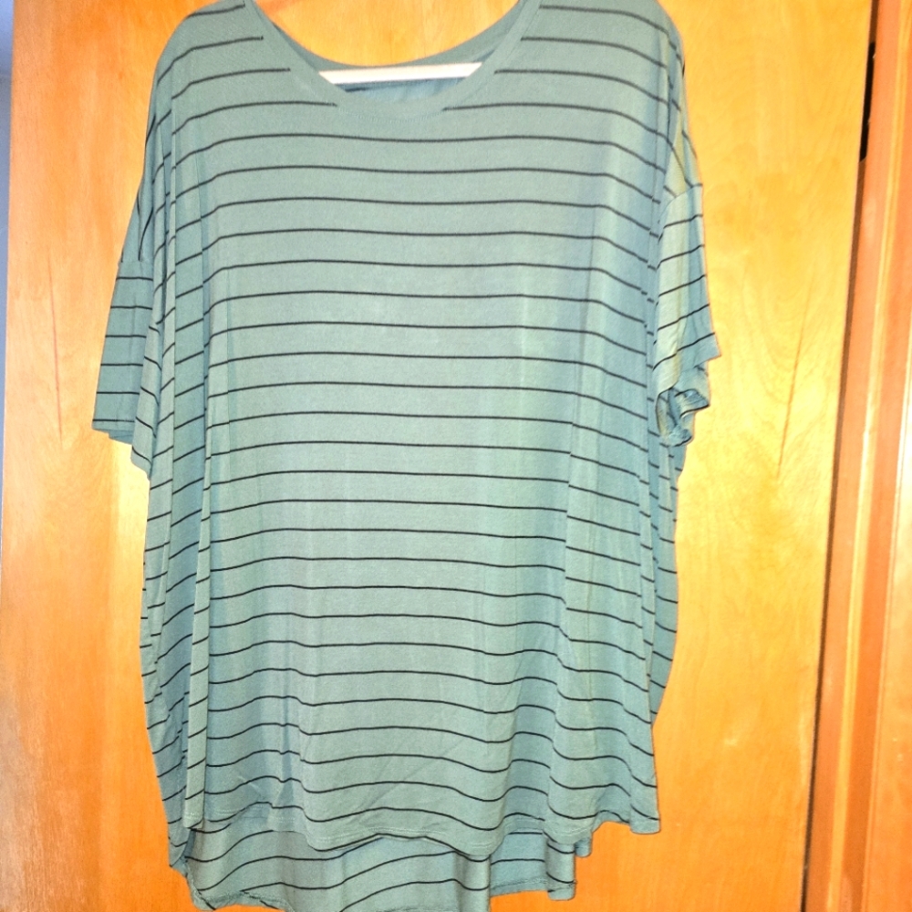 Striped Green Women's Top